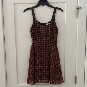 Bar III Red and Black Geometric Mini Dress